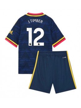 Arsenal Jurrien Timber #12 Auswärts Trikotsatz für Kinder 2026-27 Kurzarm (+ Kurze Hosen)